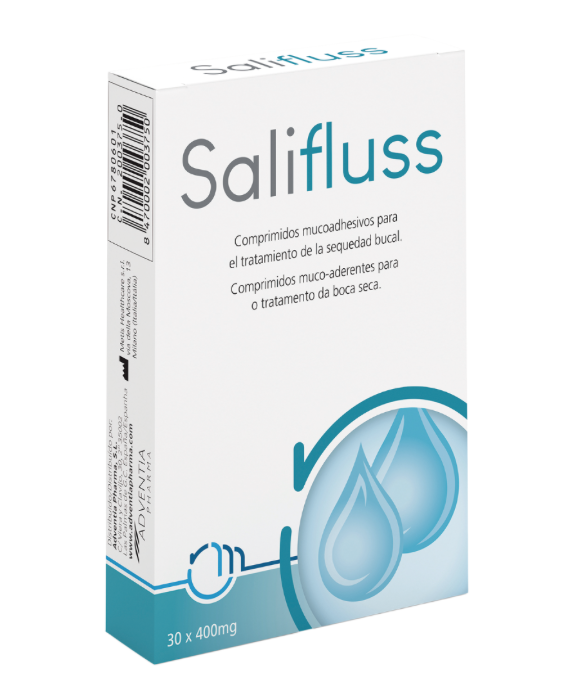Salifluss ® | 30 Comprimidos mucoadhesivos | Sequedad bucal | 400 mg - Imagen 2